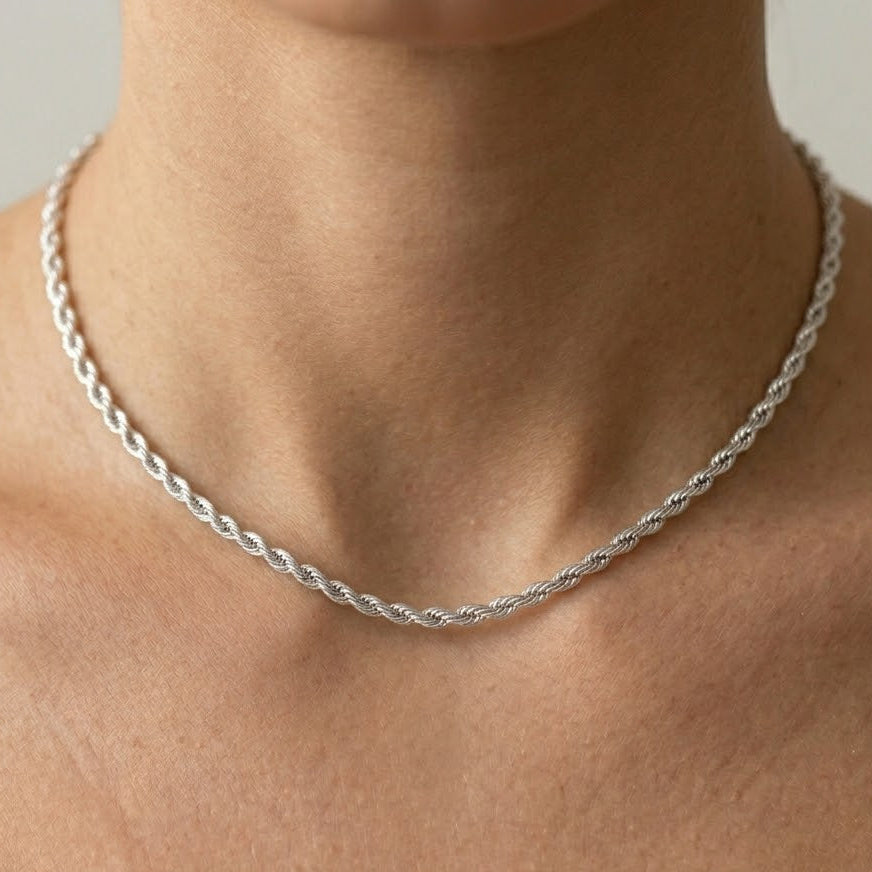 Collana a Torciglione In Acciaio Inossidabile