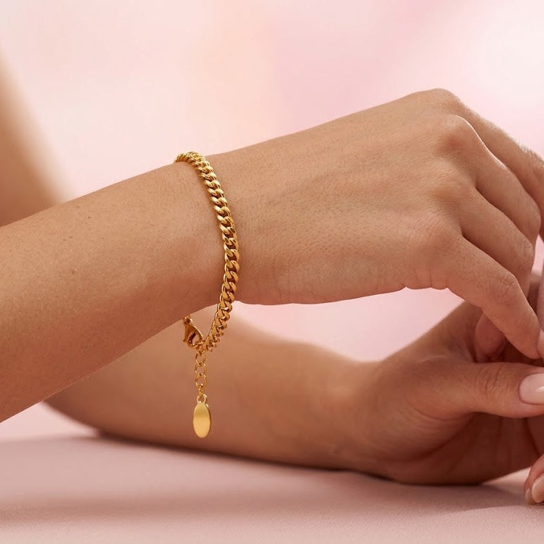 Bracciale a Catena Maglia Corda Graduata In Acciaio Inossidabile