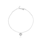 Collana in Acciaio con Ciondolo Cuore Zirconato