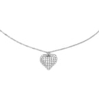 Collana in Acciaio con Ciondolo Cuore Zirconato