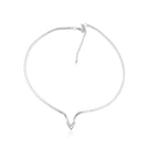 Collana Elegante in Acciaio con Forma di V