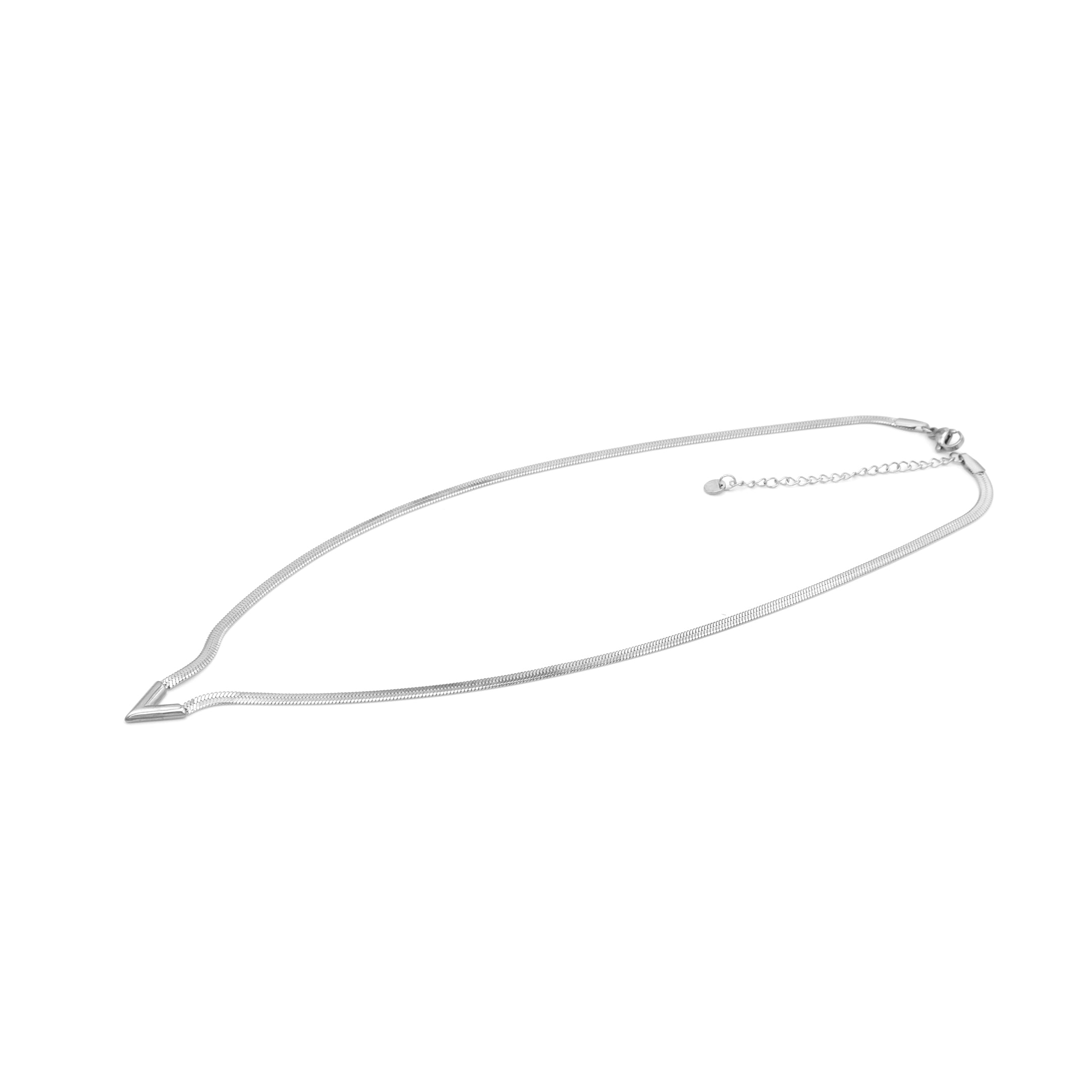 Collana Elegante in Acciaio con Forma di V