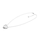 Collana Cuore Scanalato in Acciaio
