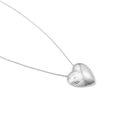 Collana Cuore Scanalato in Acciaio
