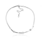 Collana con Motivi Floreali in Acciaio