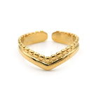 Anello in Acciaio con banda a V