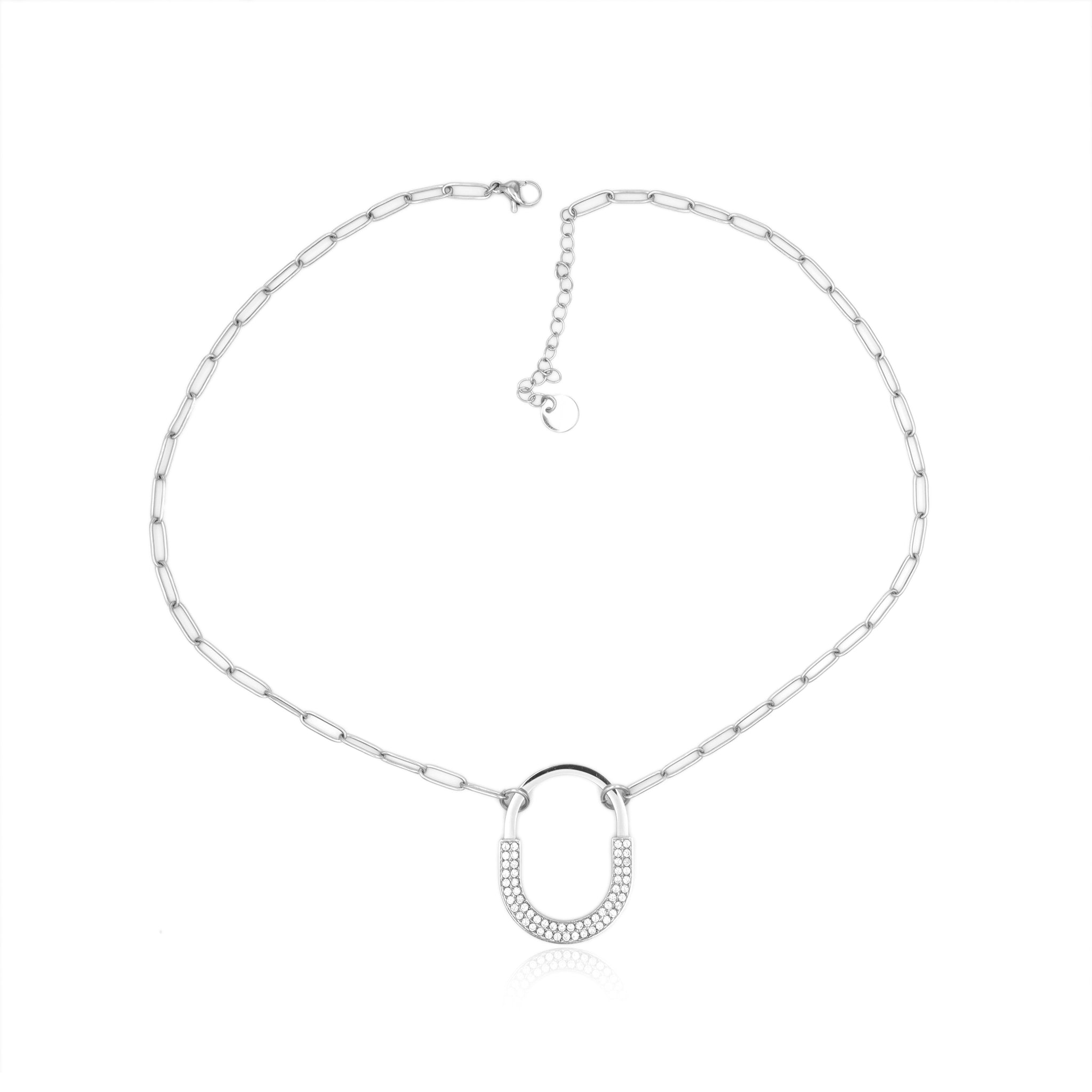 Collana in Acciaio con Ciondolo a Lucchetto