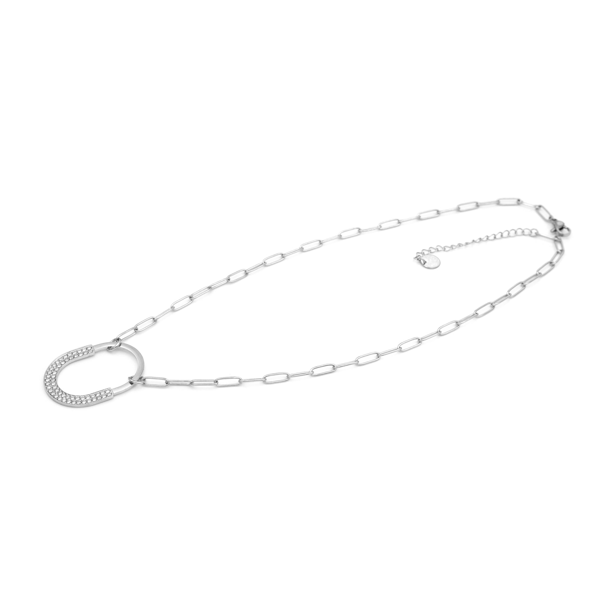 Collana in Acciaio con Ciondolo a Lucchetto
