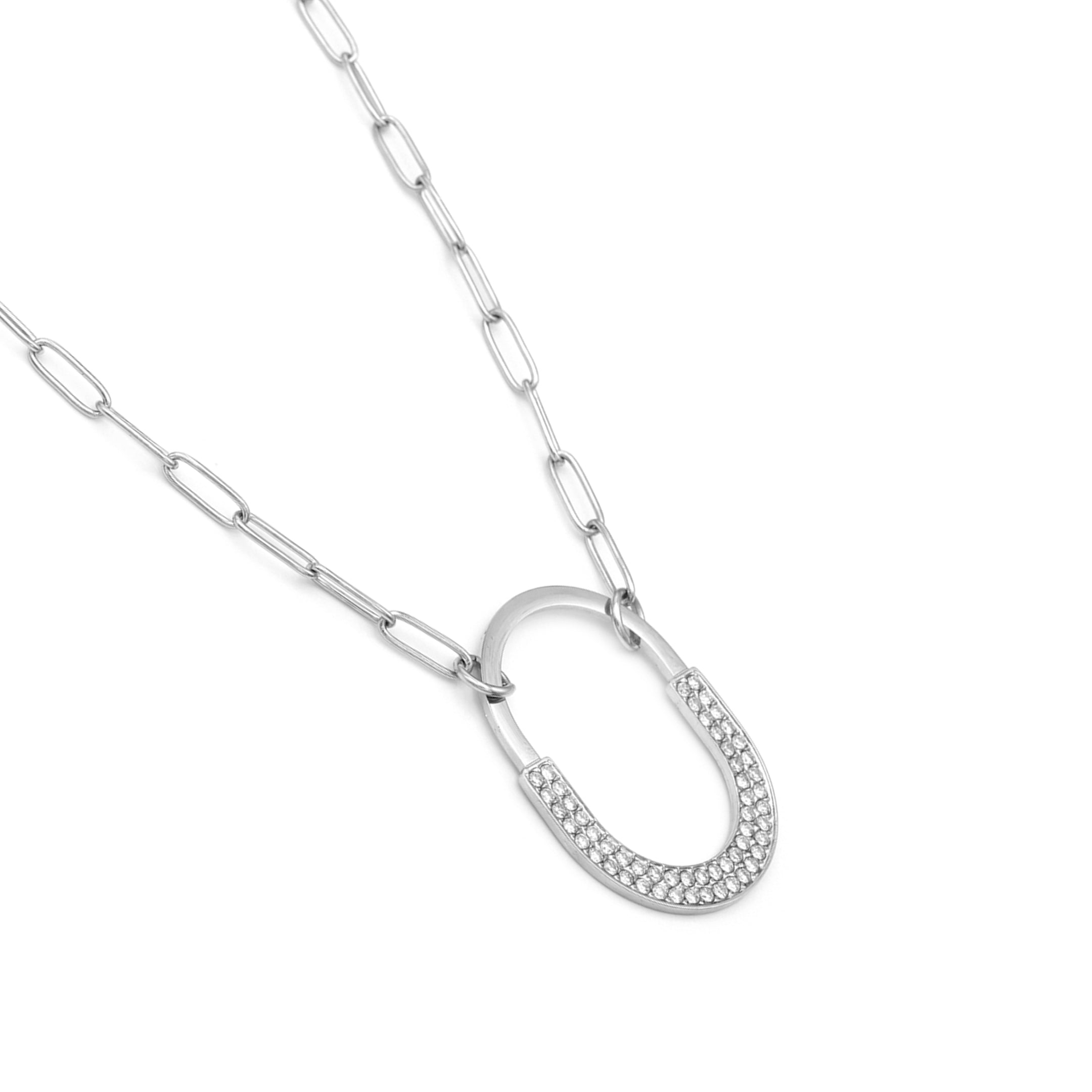 Collana in Acciaio con Ciondolo a Lucchetto