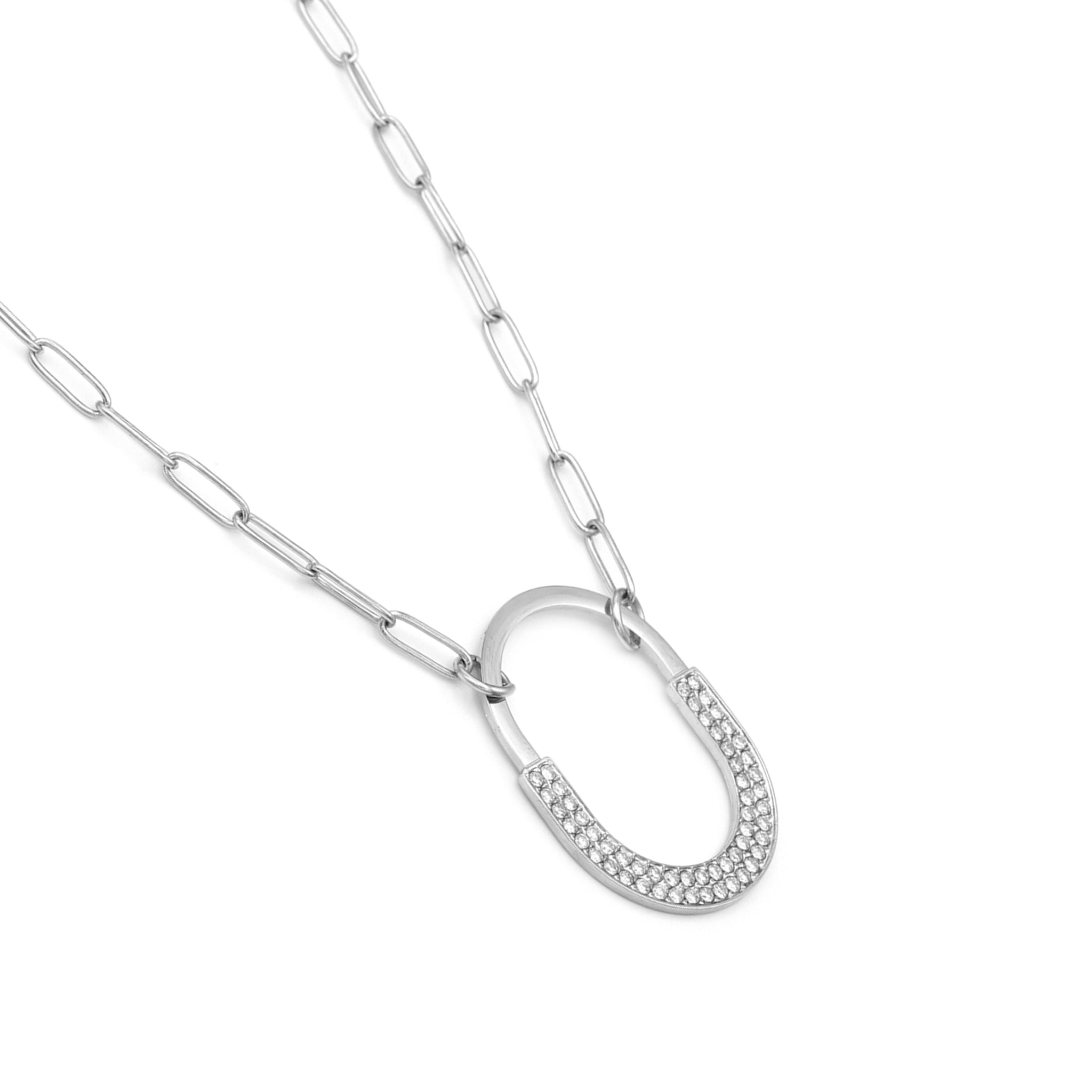 Collana in Acciaio con Ciondolo a Lucchetto