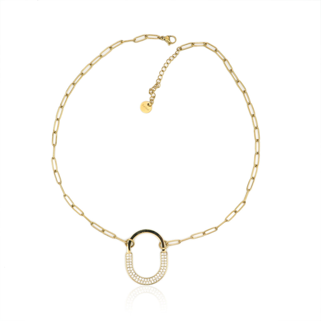 Collana in Acciaio con Ciondolo a Lucchetto