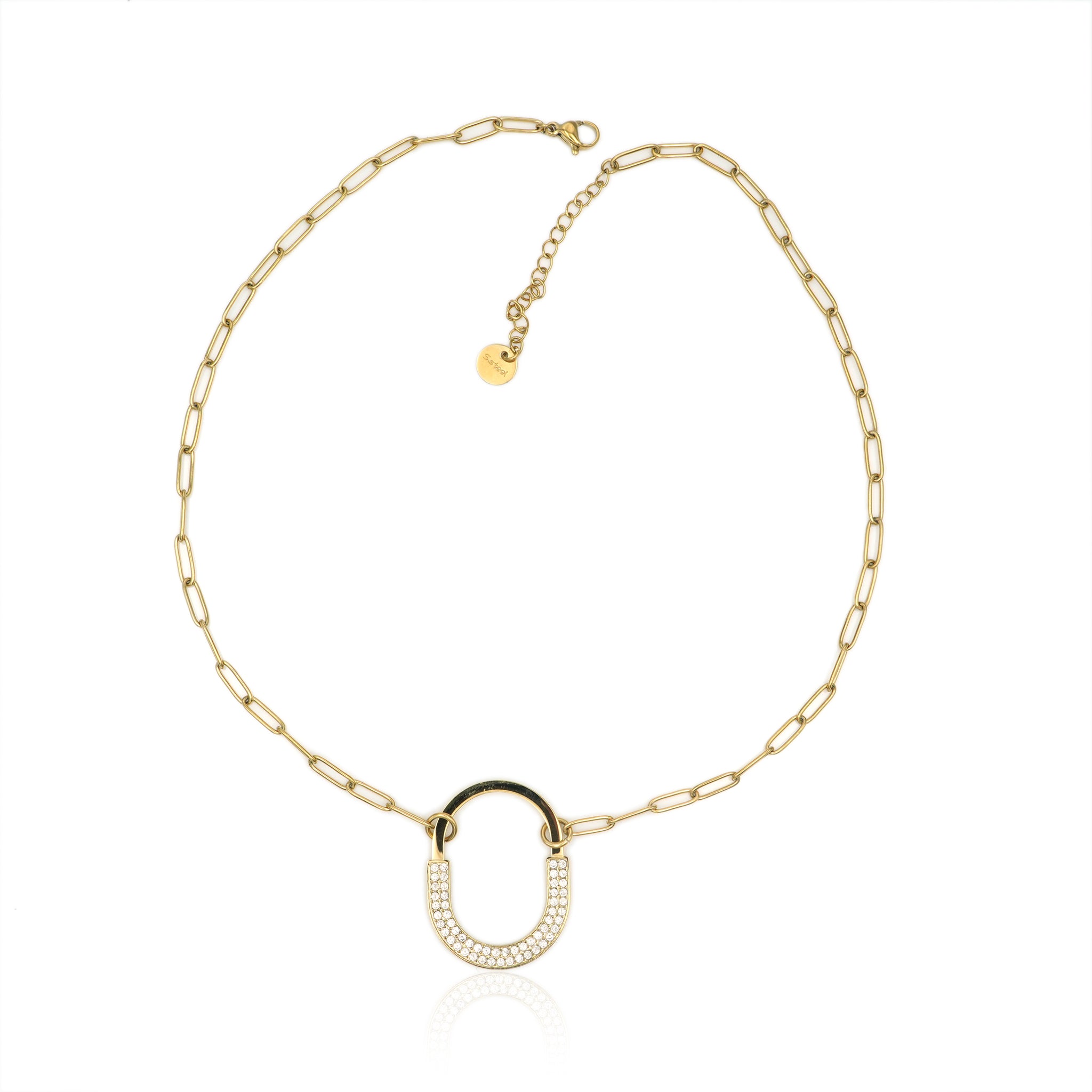 Collana in Acciaio con Ciondolo a Lucchetto