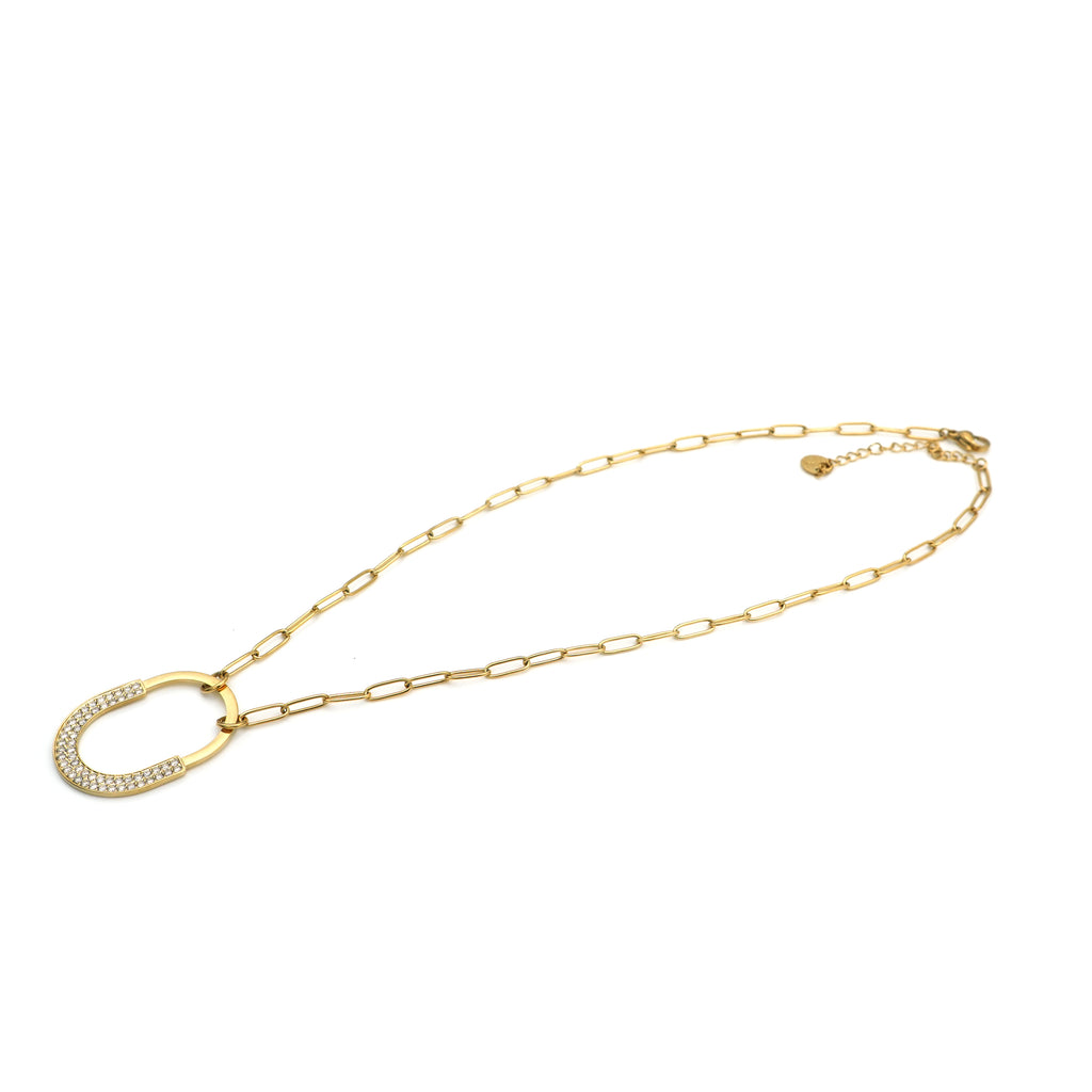 Collana in Acciaio con Ciondolo a Lucchetto
