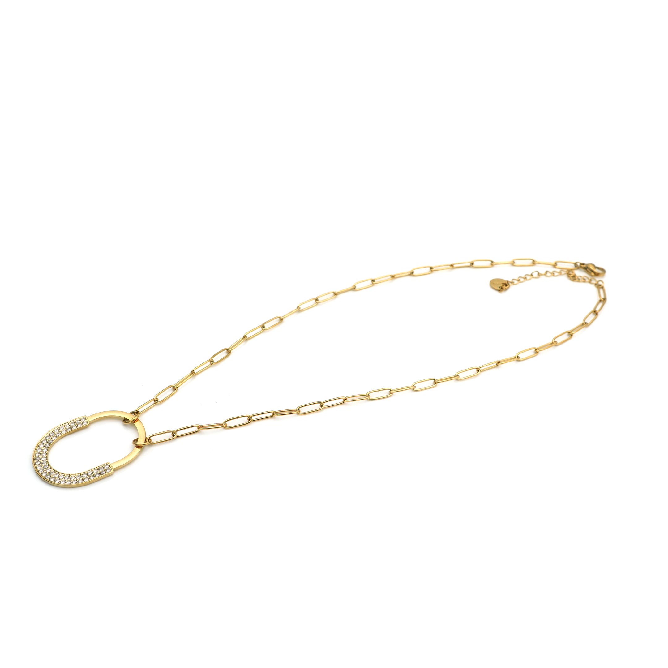 Collana in Acciaio con Ciondolo a Lucchetto