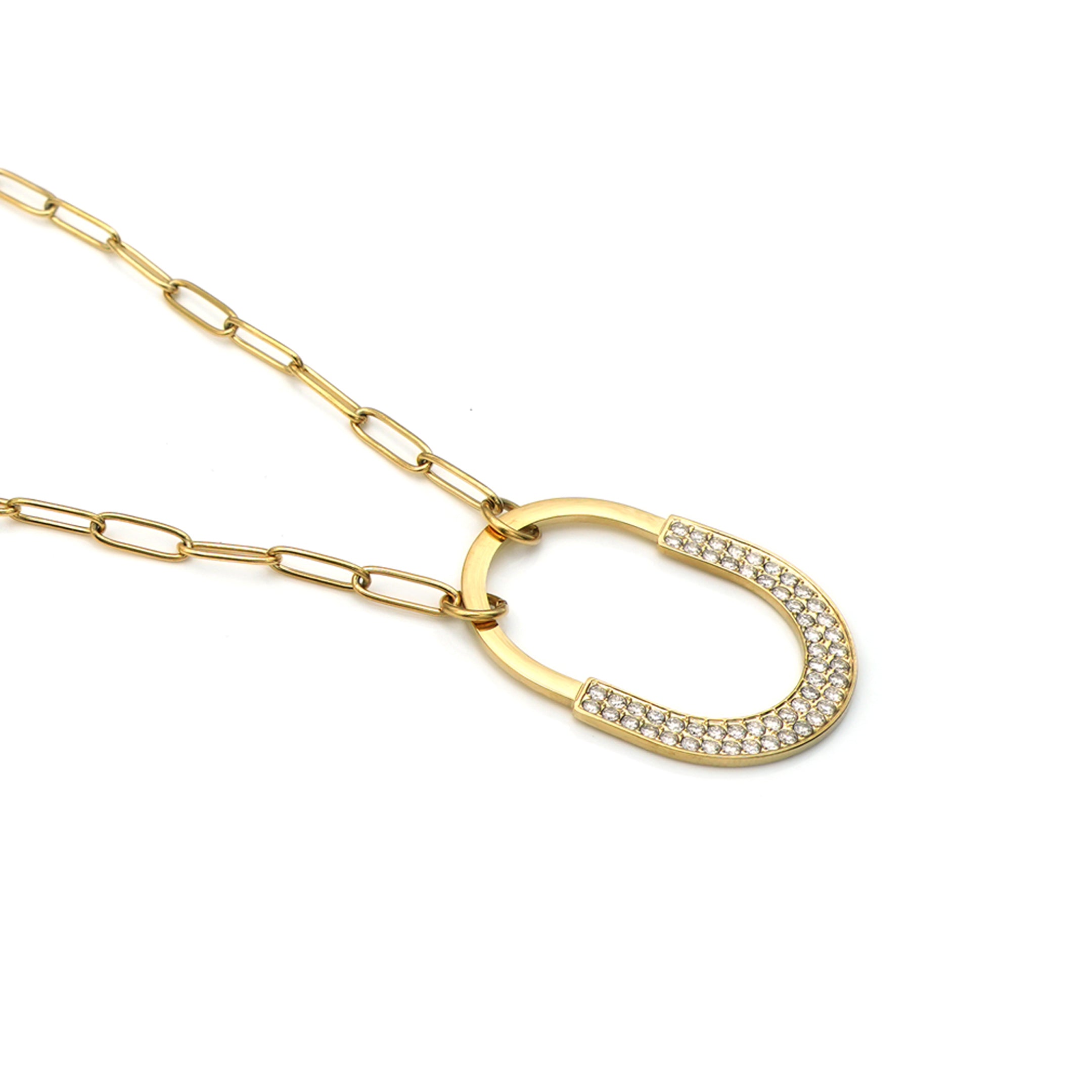 Collana in Acciaio con Ciondolo a Lucchetto