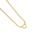 Collana Snake con Cuore Open In Acciaio Inossidabile