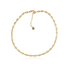 Collana con Catena a Maglie Ovali in Acciaio