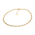 Collana con Catena a Maglie Ovali in Acciaio