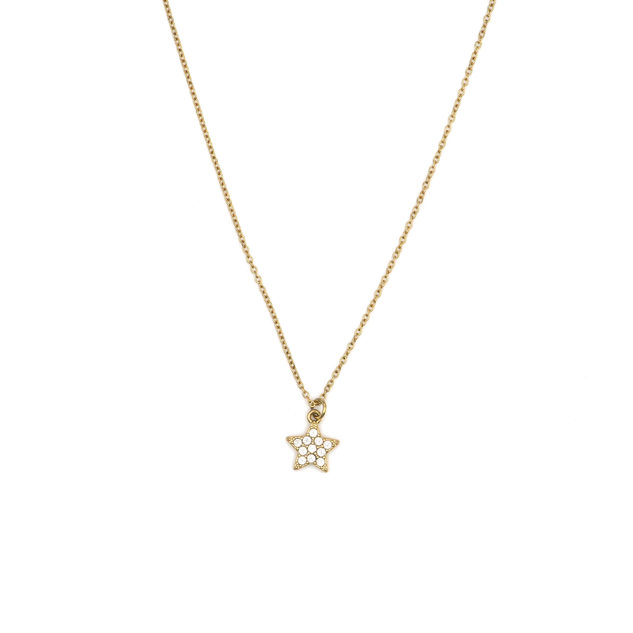 Collana Stella Brillante Acciaio