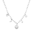 Collana in Acciaio con Ciondoli Astrali