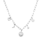 Collana in Acciaio con Ciondoli Astrali