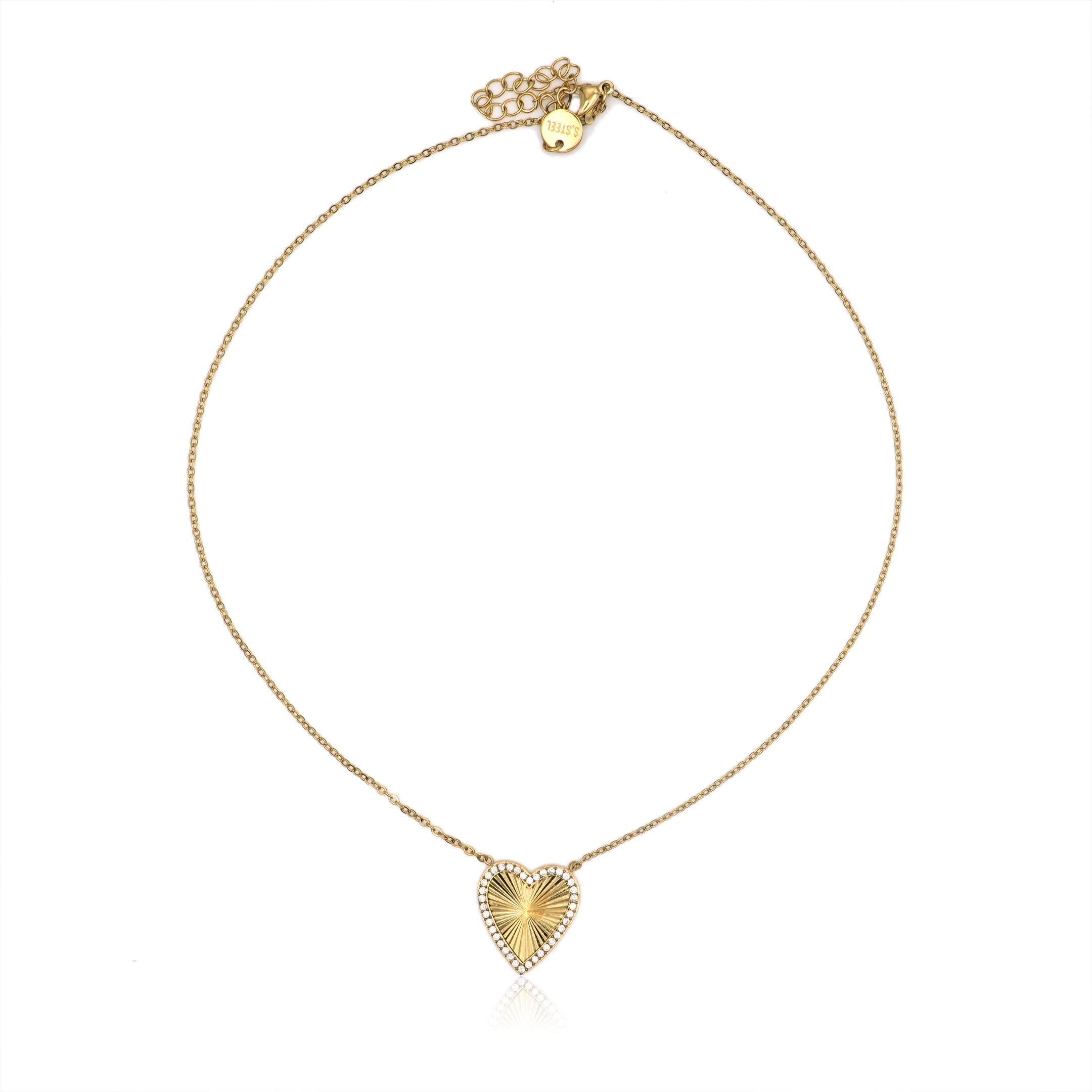 Collana Cuore Radiante Acciaio
