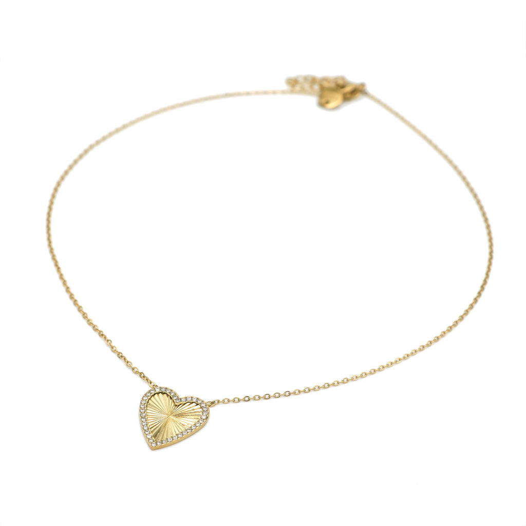 Collana Cuore Radiante Acciaio