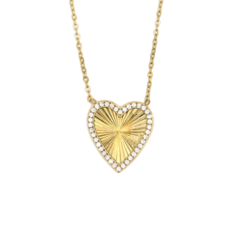 Collana Cuore Radiante Acciaio