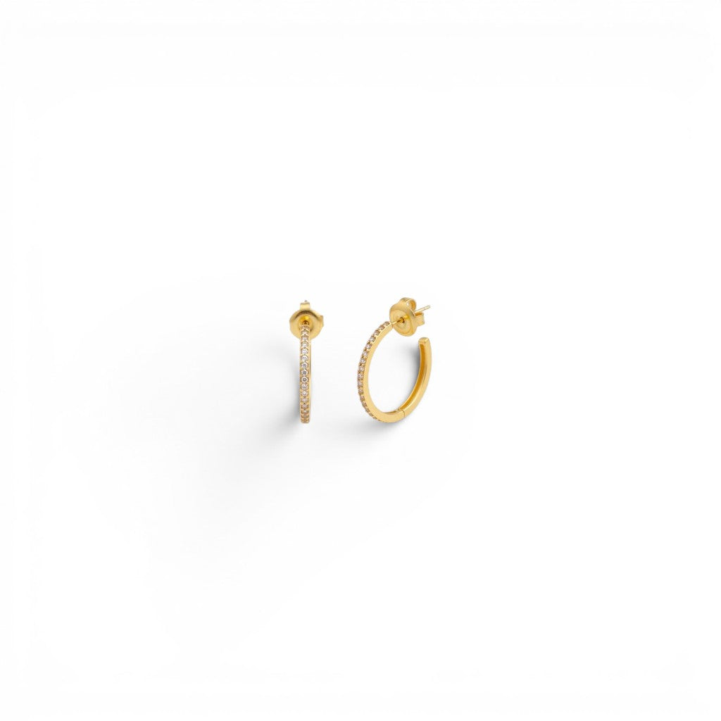 Orecchini Geometrici Bold con Pavé In Acciaio Inossidabile