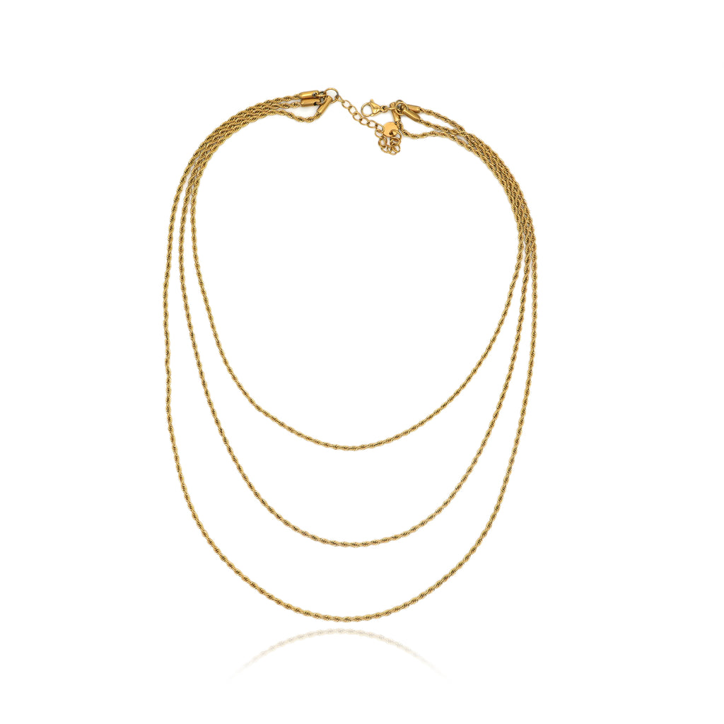 Collana a Strati in Acciaio