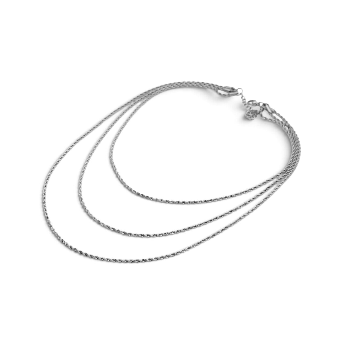 Collana Maglia Corda a 3 Fili In Acciaio Inossidabile