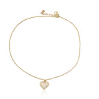 Collana in Acciaio con Ciondolo Cuore Zirconato