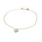 Collana in Acciaio con Ciondolo Cuore Zirconato