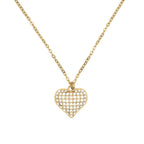 Collana in Acciaio con Ciondolo Cuore Zirconato