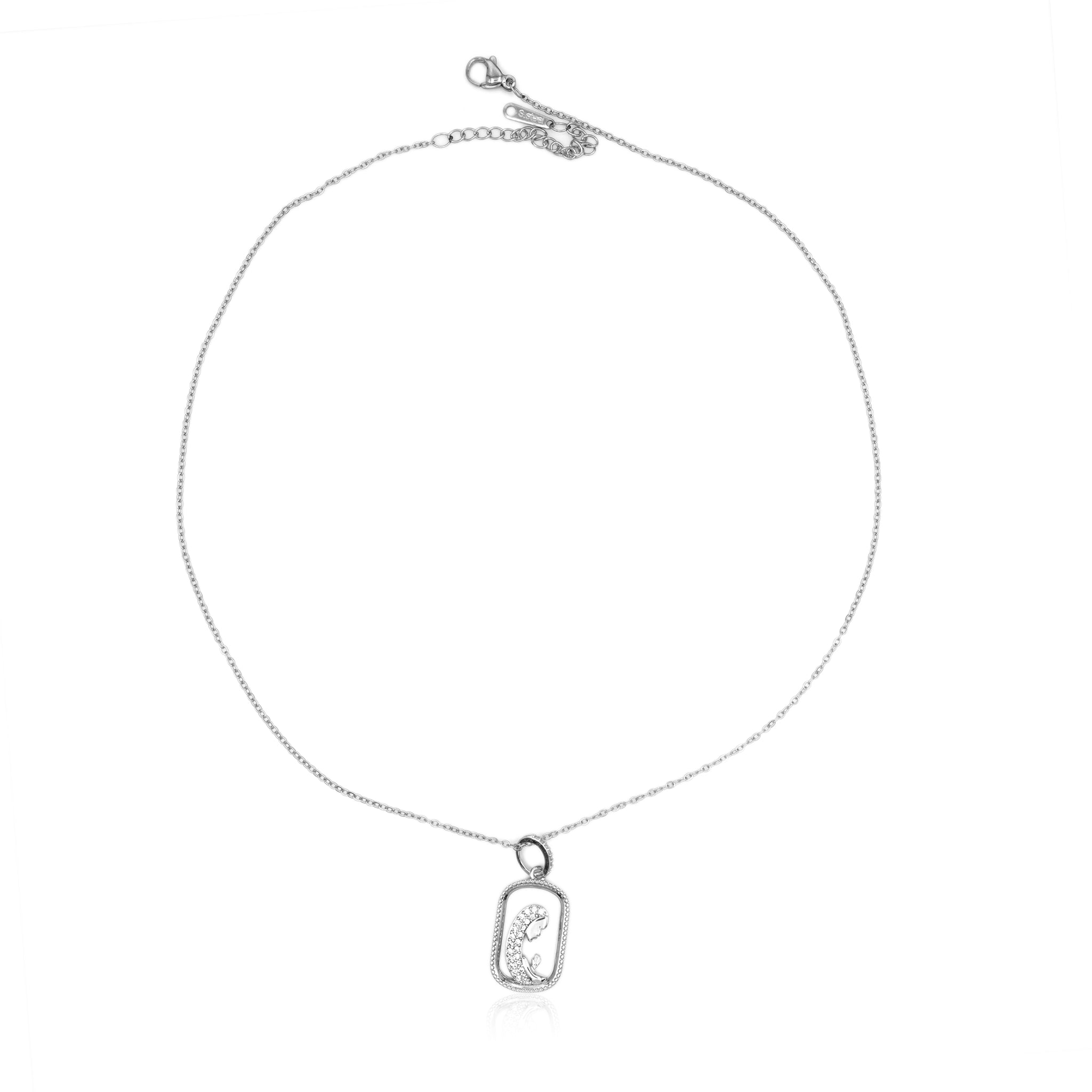 Collana in Acciaio Inossidabile con Pendente Madonnina