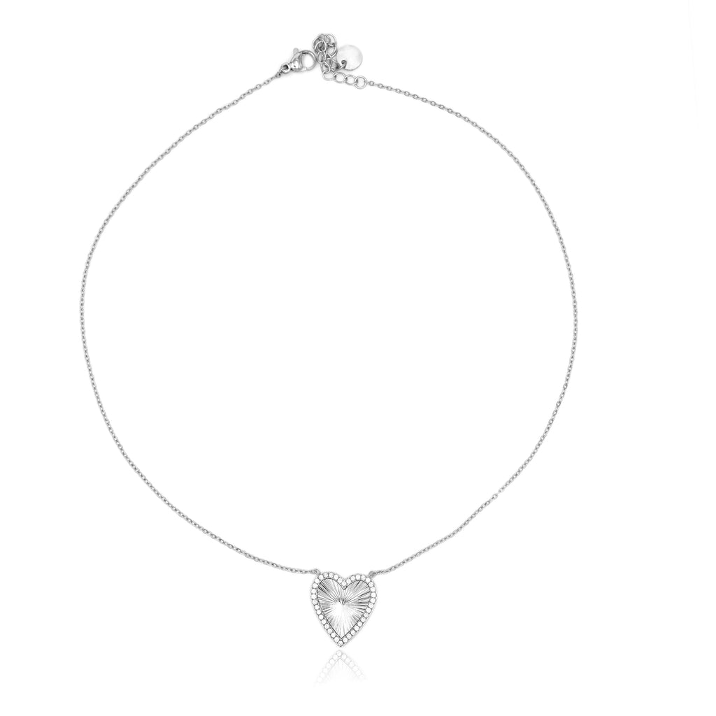 Collana Cuore Radiante Acciaio