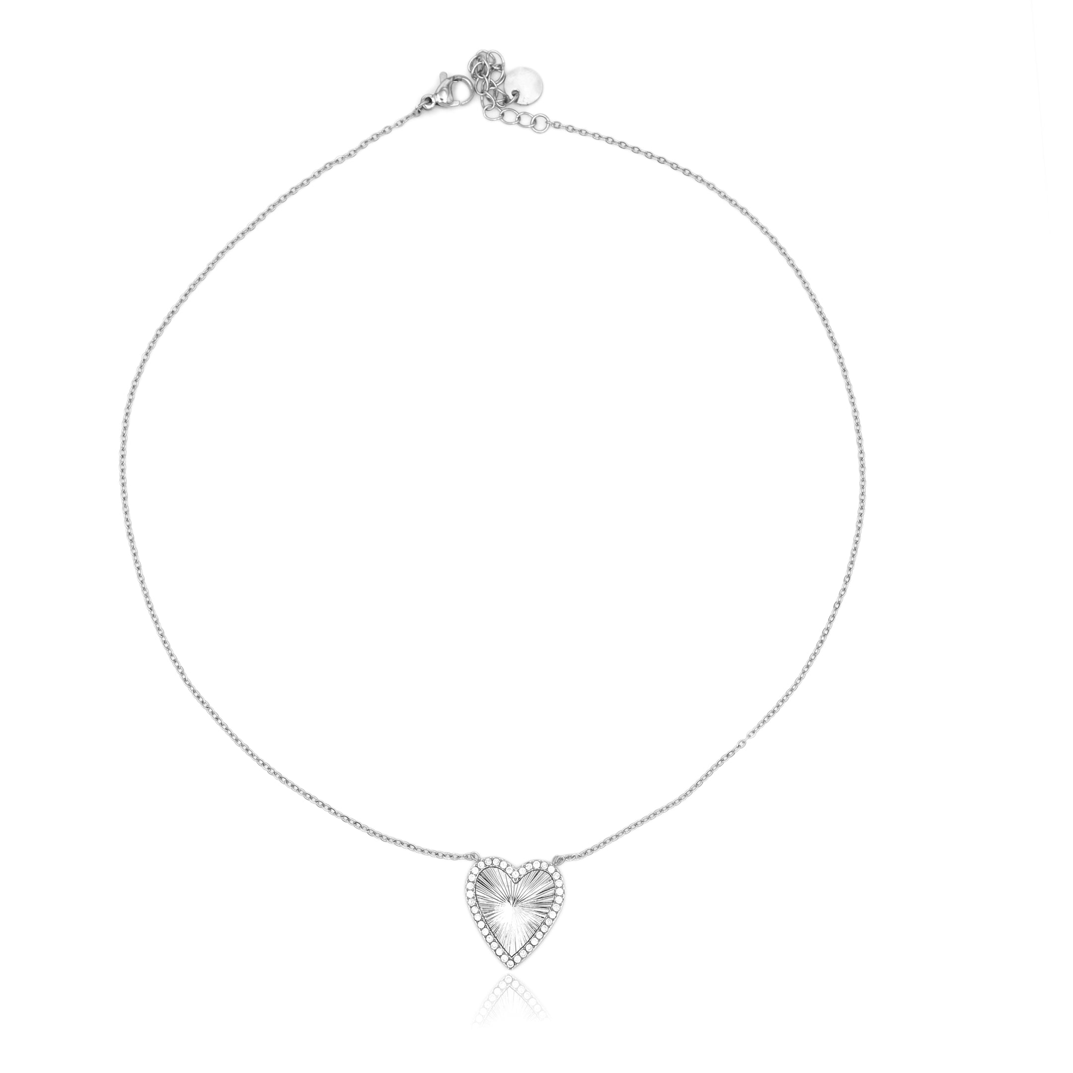 Collana Cuore Radiante Acciaio
