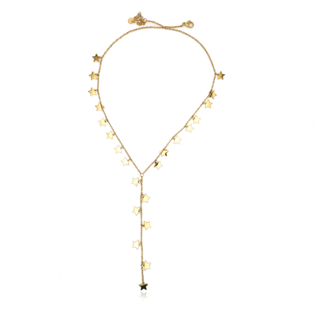 Collana Lariat Star Rain in Acciaio Inossidabile
