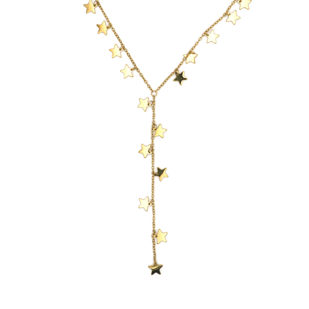 Collana Lariat Star Rain in Acciaio Inossidabile