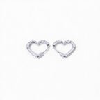 Orecchini Cuore Love Hoop con Zirconi In Acciaio Inossidabile