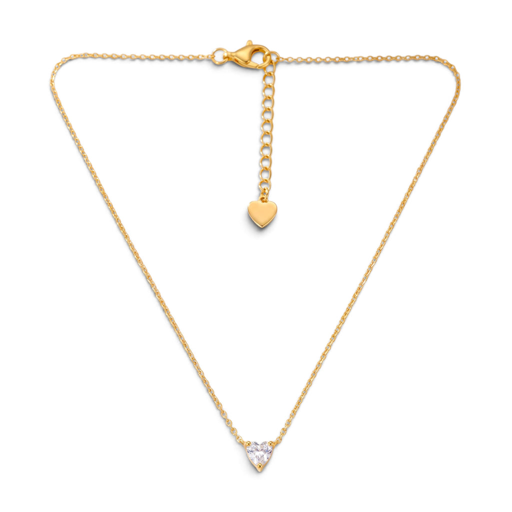 Collana Girocollo Punto Luce Cuore Integrato In Acciaio Inossidabile