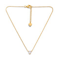 Collana Girocollo Punto Luce Cuore Integrato In Acciaio Inossidabile