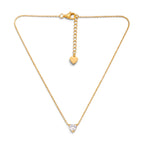 Collana Girocollo Punto Luce Cuore Integrato In Acciaio Inossidabile