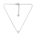 Collana Girocollo Punto Luce Cuore Integrato In Acciaio Inossidabile