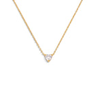 Collana Girocollo Punto Luce Cuore Integrato In Acciaio Inossidabile