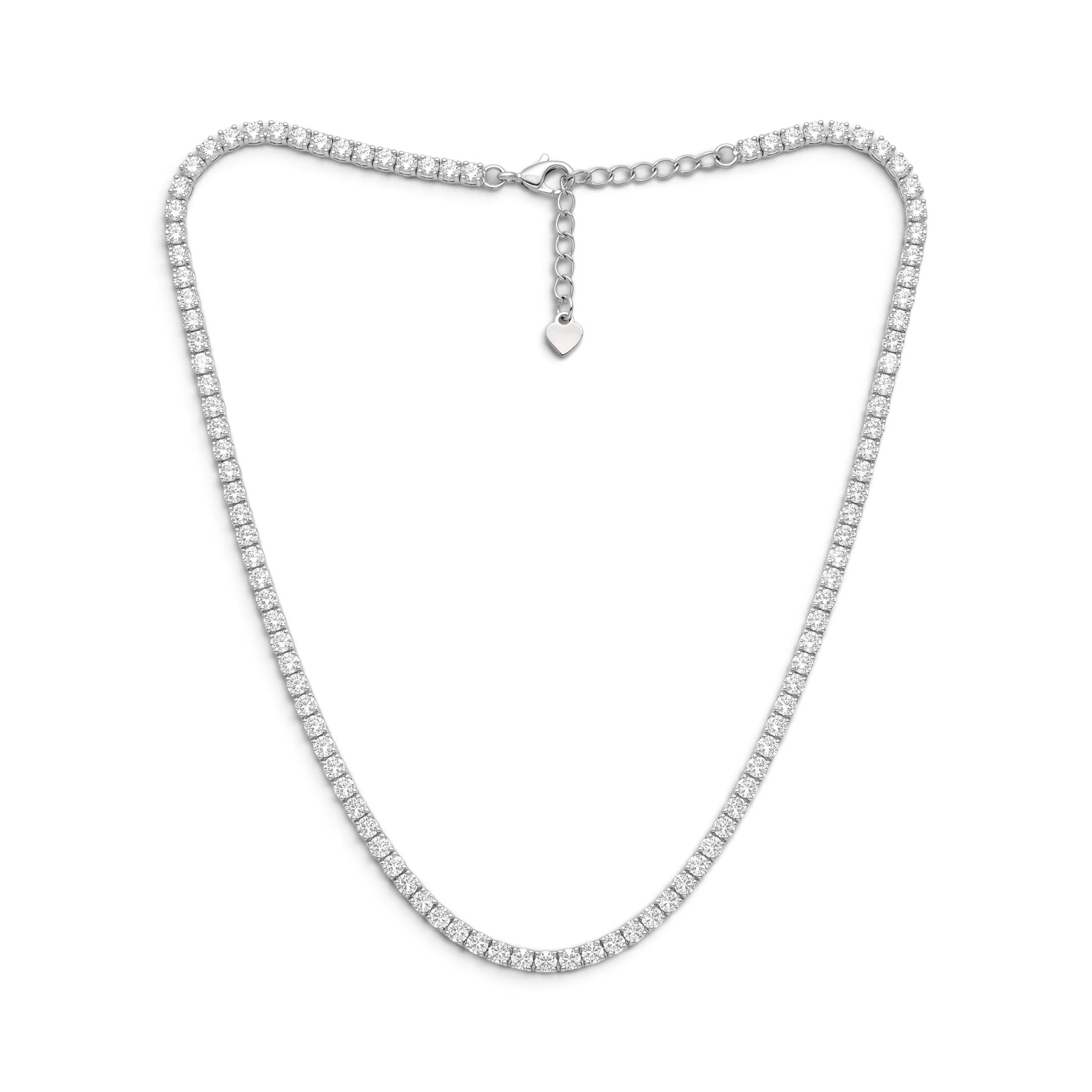 Collana Tennis Classica In Argento 925