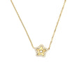 Collana con Pendente a Fiore Scintillante in Acciaio