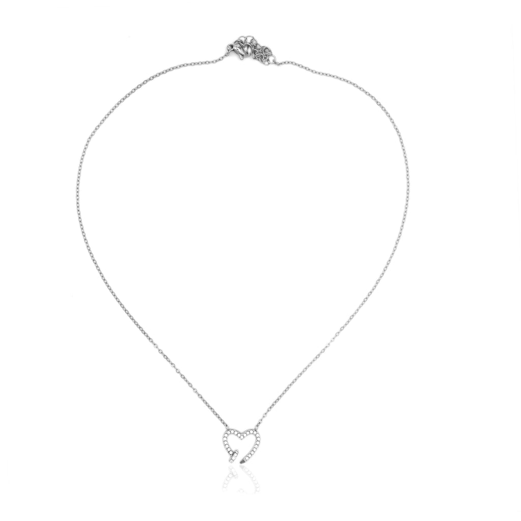 Collana Cuore Infranto in Acciaio