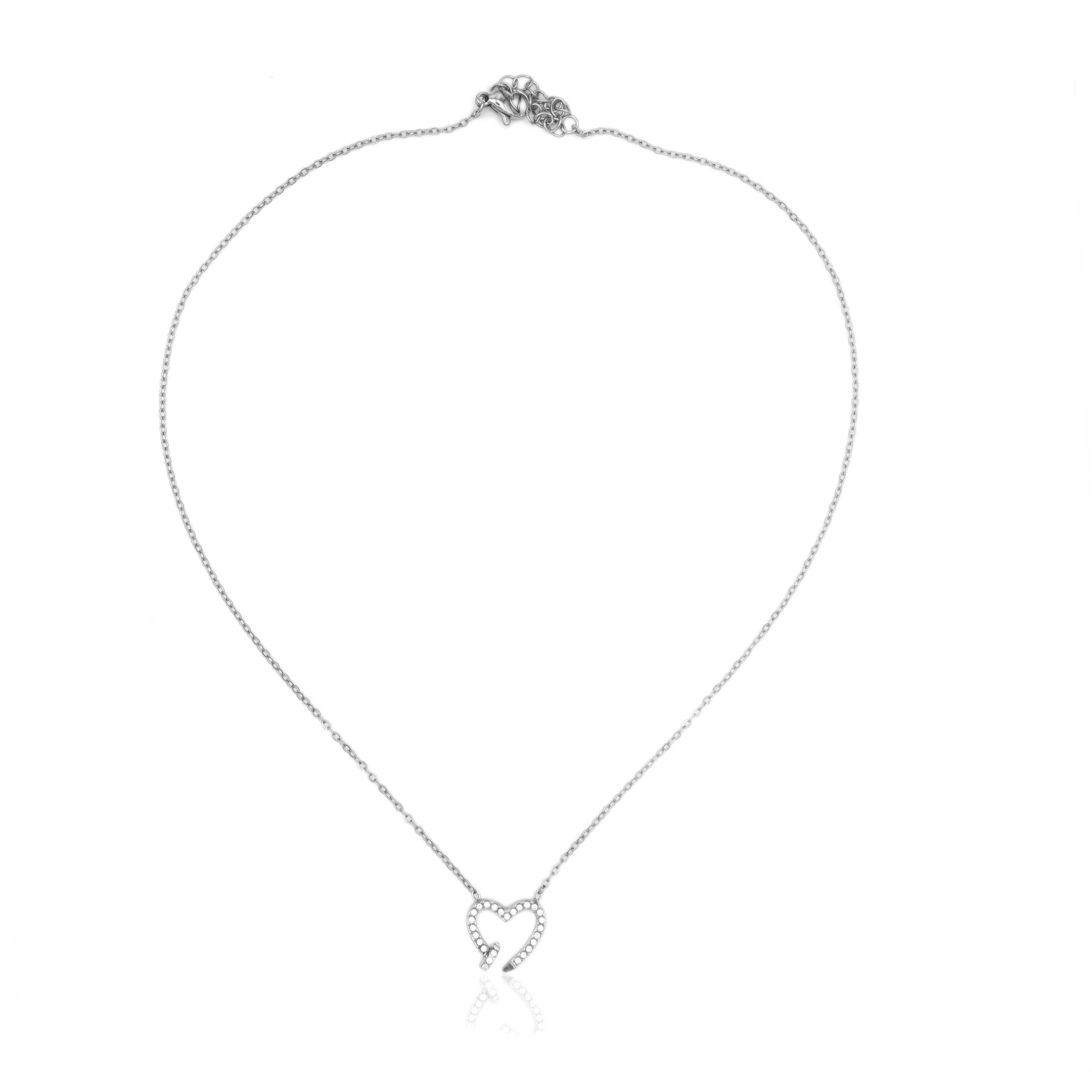 Collana Cuore Infranto in Acciaio