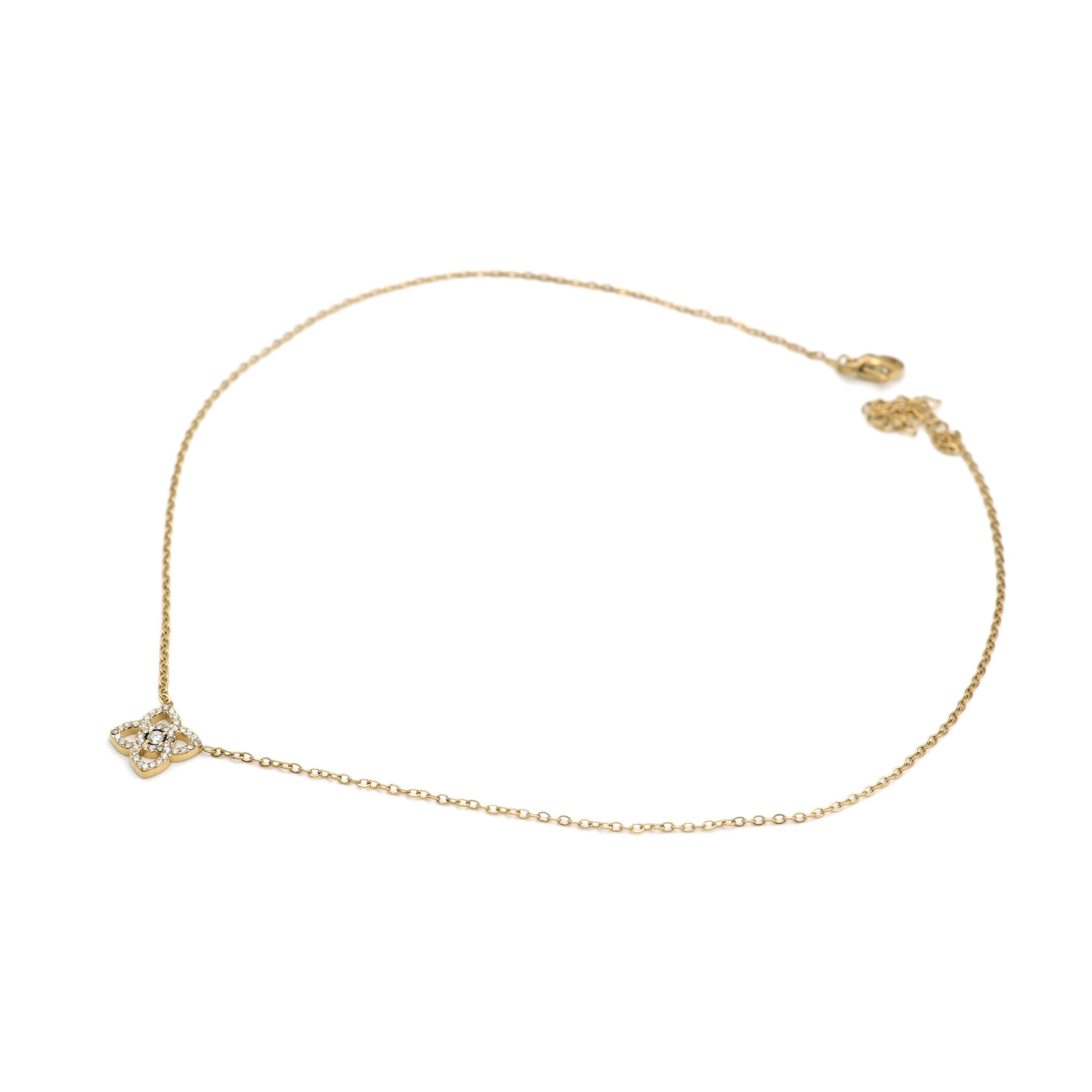 Collana Quadrifoglio Veneziano in Acciaio